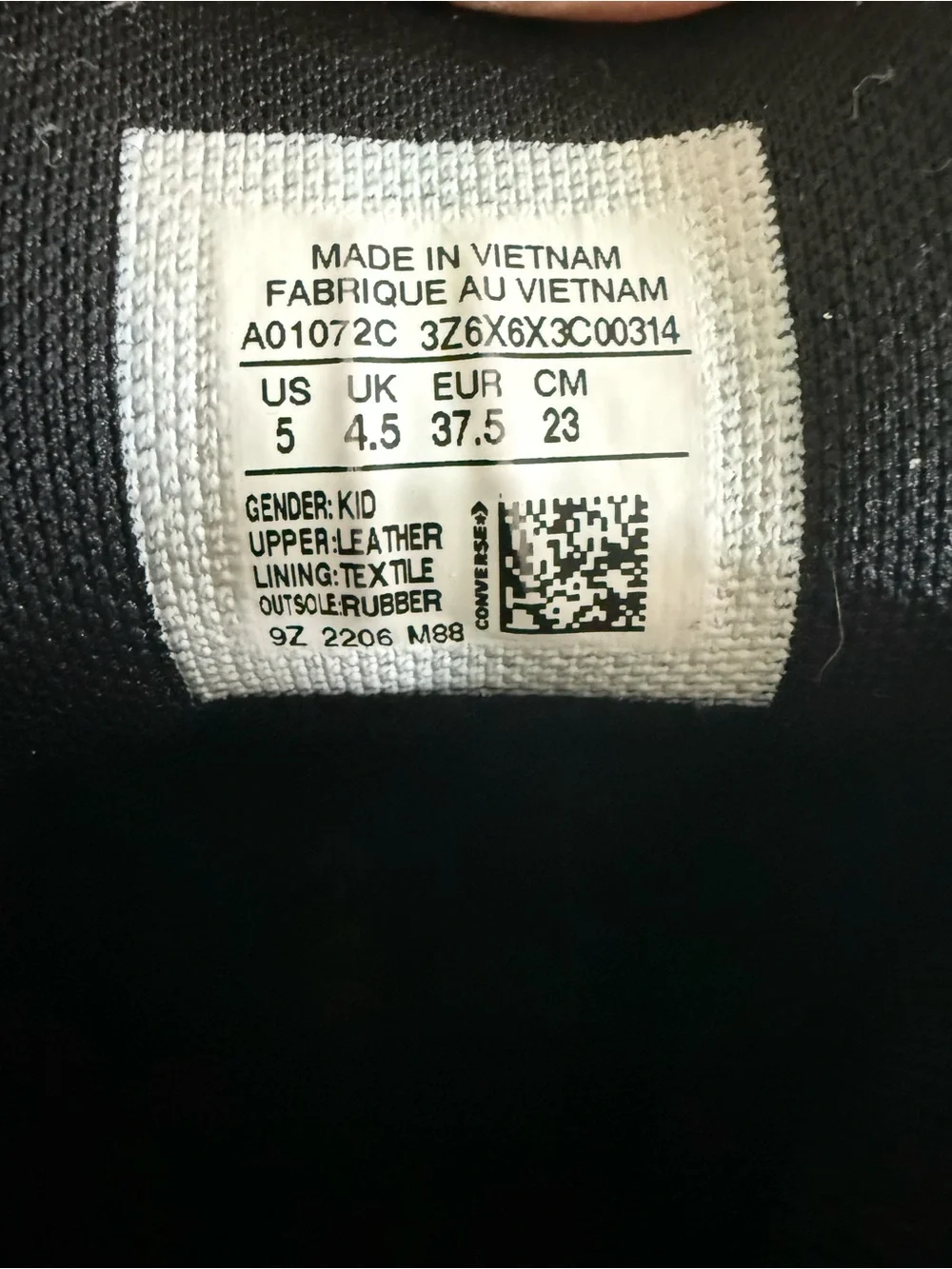 Converse Kids Black and White High-Top Sneakers